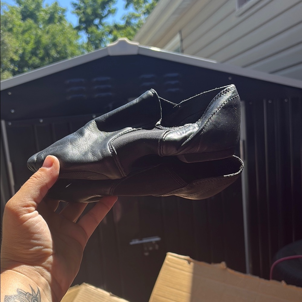 Kids Black Leather Tap(Dance)Shoes
